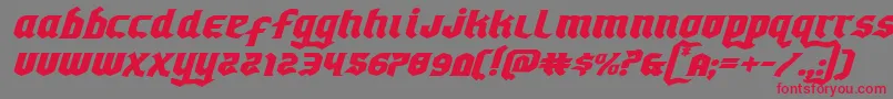 Empirecrownexpandital Font – Red Fonts on Gray Background