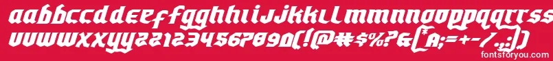 Empirecrownexpandital Font – White Fonts on Red Background
