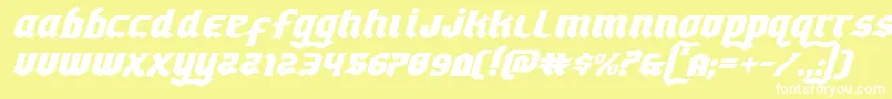 フォントEmpirecrownexpandital – 黄色い背景に白い文字