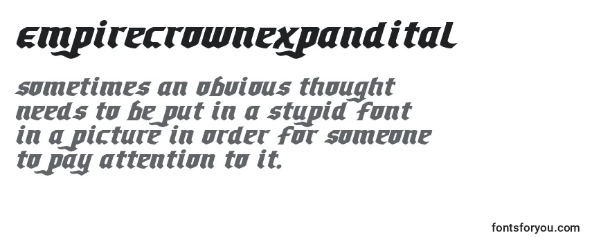 Empirecrownexpandital Font