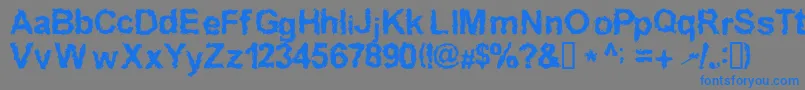 Inkedw Font – Blue Fonts on Gray Background