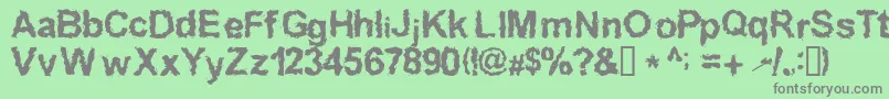 Inkedw Font – Gray Fonts on Green Background