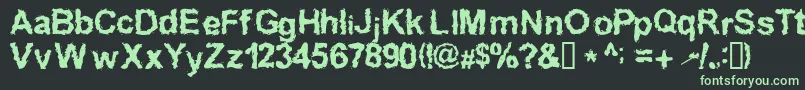 Inkedw Font – Green Fonts on Black Background