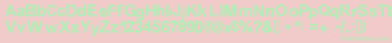 Inkedw-Schriftart – Grüne Schriften auf rosa Hintergrund