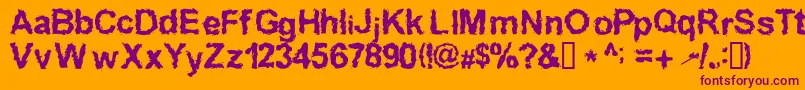 Inkedw Font – Purple Fonts on Orange Background