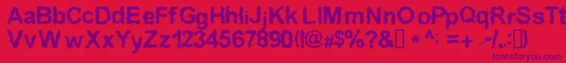 Inkedw Font – Purple Fonts on Red Background