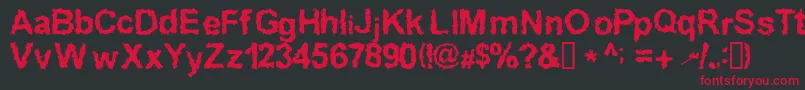 Inkedw Font – Red Fonts on Black Background