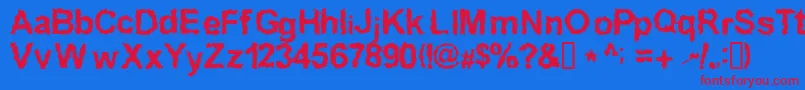 Saiba mais sobre a fonte Inkedw Fonte Inkedw – fontes vermelhas em um fundo azul