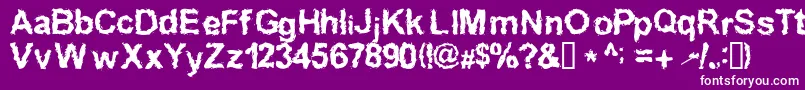 Inkedw Font – White Fonts on Purple Background