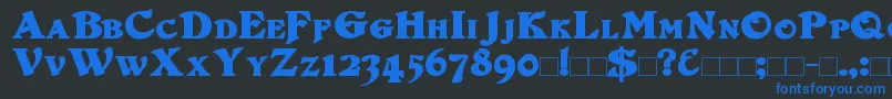 DuvallsmallcapsBold Font – Blue Fonts on Black Background