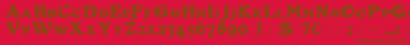 DuvallsmallcapsBold Font – Brown Fonts on Red Background