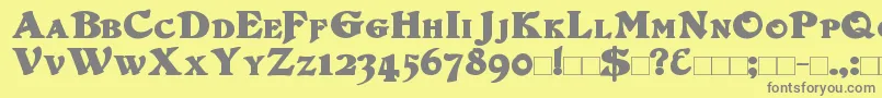 DuvallsmallcapsBold Font – Gray Fonts on Yellow Background