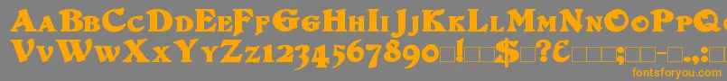 DuvallsmallcapsBold Font – Orange Fonts on Gray Background