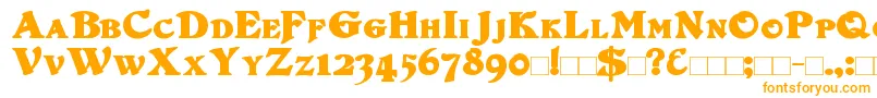 DuvallsmallcapsBold Font – Orange Fonts on White Background