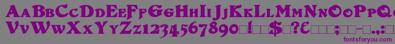 DuvallsmallcapsBold Font – Purple Fonts on Gray Background