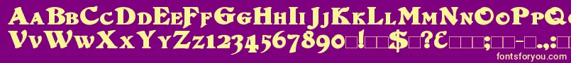 DuvallsmallcapsBold Font – Yellow Fonts on Purple Background