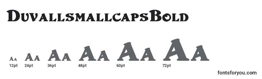 DuvallsmallcapsBold Font Sizes