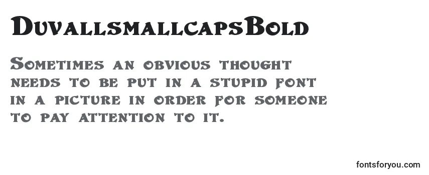 Review of the DuvallsmallcapsBold Font