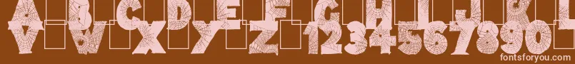 TarentulasWeb Font – Pink Fonts on Brown Background