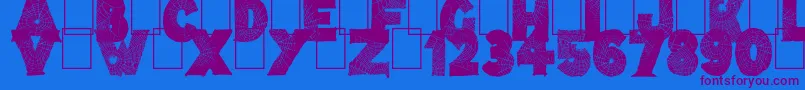 TarentulasWeb Font – Purple Fonts on Blue Background