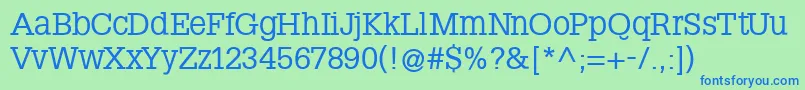 SteepslabMedium Font – Blue Fonts on Green Background