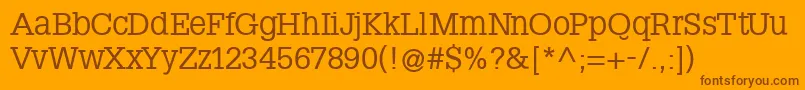 SteepslabMedium Font – Brown Fonts on Orange Background