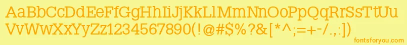 fuente SteepslabMedium – Fuentes Naranjas Sobre Fondo Amarillo