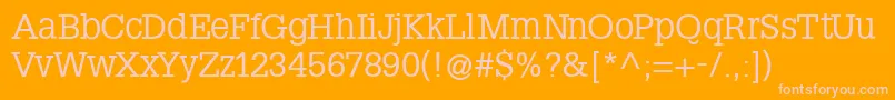 SteepslabMedium Font – Pink Fonts on Orange Background
