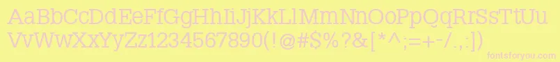 SteepslabMedium Font – Pink Fonts on Yellow Background