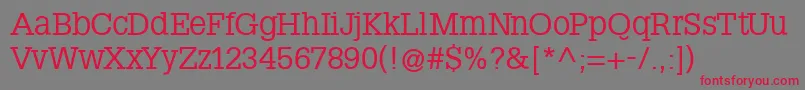 SteepslabMedium Font – Red Fonts on Gray Background