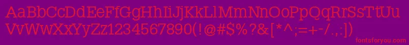 SteepslabMedium Font – Red Fonts on Purple Background
