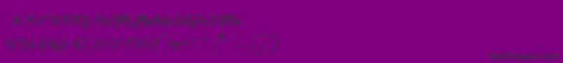 SanctuaireDuMachiniste-Schriftart – Schwarze Schriften auf violettem Hintergrund