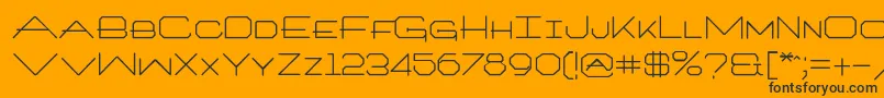 Architextonetype Font – Black Fonts on Orange Background