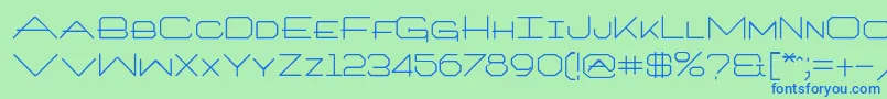 Architextonetype Font – Blue Fonts on Green Background