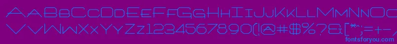 Architextonetype Font – Blue Fonts on Purple Background