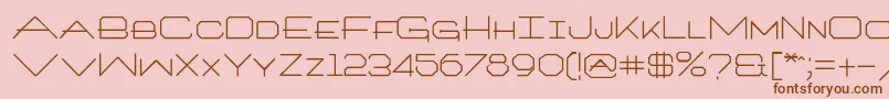 Architextonetype Font – Brown Fonts on Pink Background