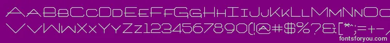 Architextonetype Font – Green Fonts on Purple Background