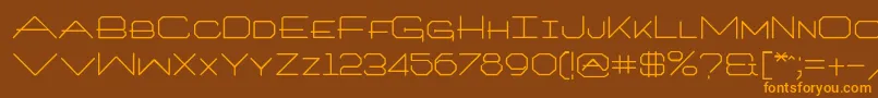 Architextonetype Font – Orange Fonts on Brown Background