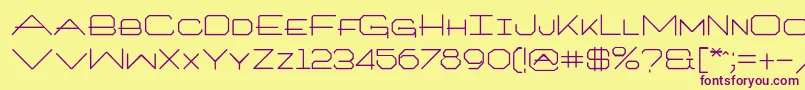 Architextonetype Font – Purple Fonts on Yellow Background