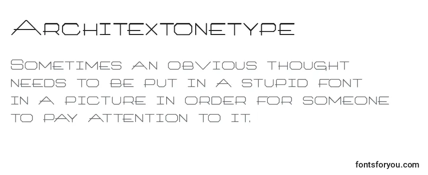 Review of the Architextonetype Font