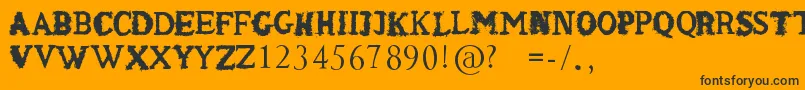 ShakenCoffeeRegular Font – Black Fonts on Orange Background