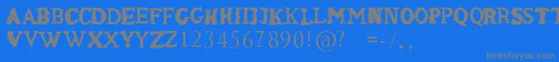 Więcej informacji o czcionce ShakenCoffeeRegular Czcionka ShakenCoffeeRegular – szare czcionki na niebieskim tle