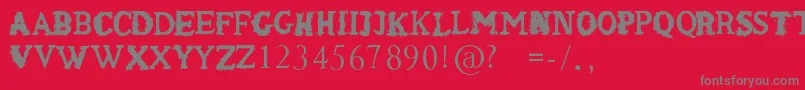ShakenCoffeeRegular Font – Gray Fonts on Red Background