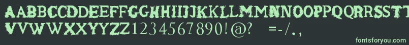 ShakenCoffeeRegular Font – Green Fonts on Black Background