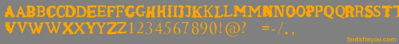 ShakenCoffeeRegular Font – Orange Fonts on Gray Background
