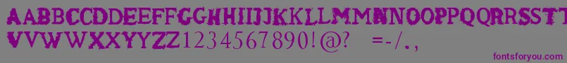 ShakenCoffeeRegular Font – Purple Fonts on Gray Background