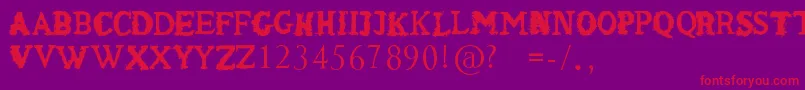 ShakenCoffeeRegular Font – Red Fonts on Purple Background