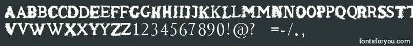 ShakenCoffeeRegular Font – White Fonts on Black Background