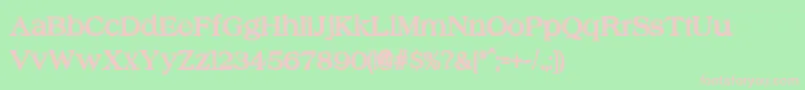 Offsp Font – Pink Fonts on Green Background