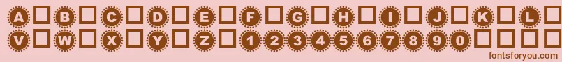 4yeoIn Font – Brown Fonts on Pink Background